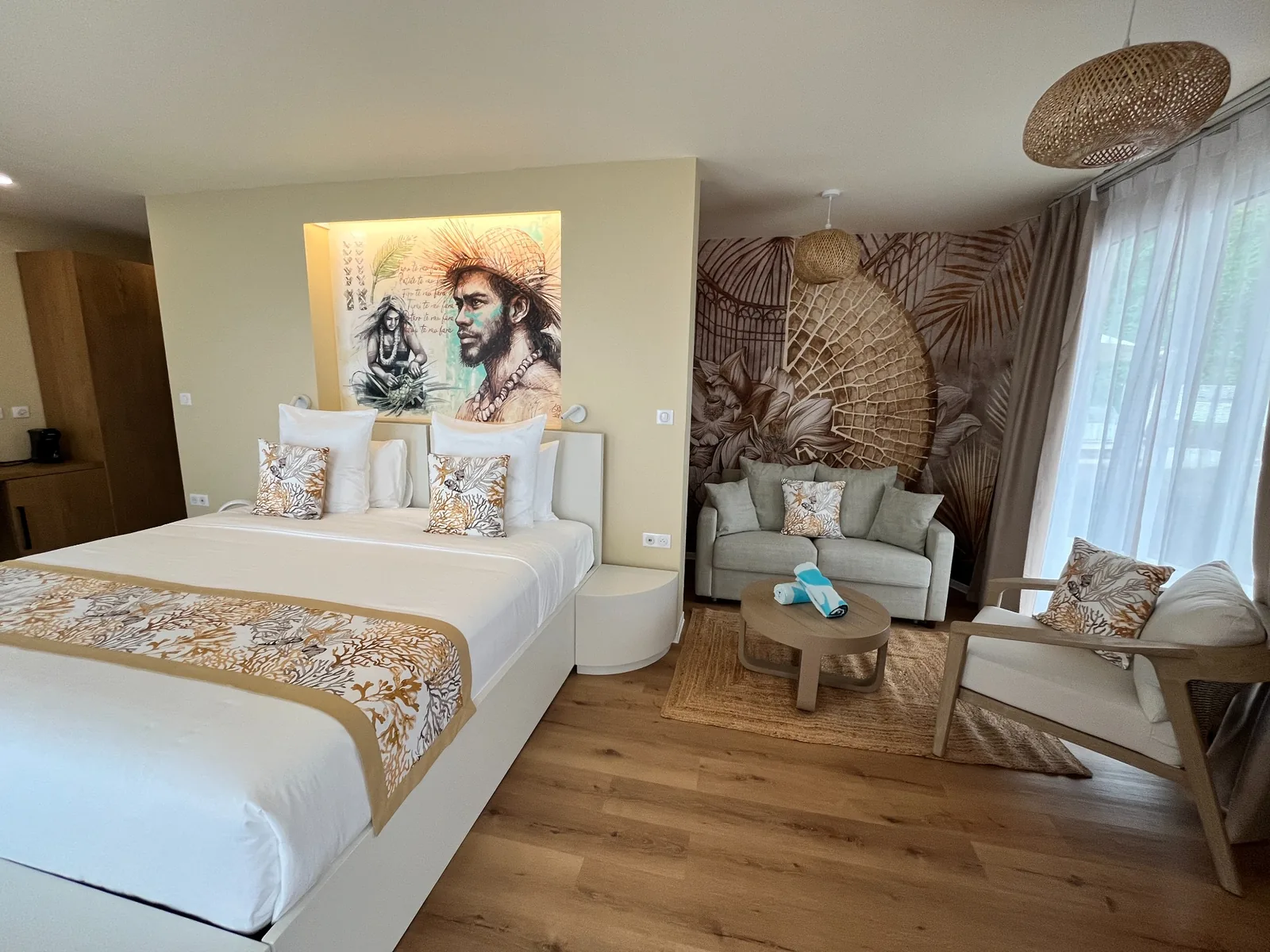 Chambre d’une Villa Troca à l’hôtel Apatoa